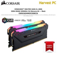 Corsair Vengeance RGB PRO 16GB (2 x 8GB) DDR4 DRAM 3200MHz C16 Memory Kit — Black - CMW16GX4M2C3200C
