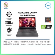Dell Gaming Laptop G15-5525-R768156G-3060 15.6" FHD 120Hz Grey ( Ryzen 7 6800H, 16GB, 512GB SSD, RTX3060 6GB, W11 )