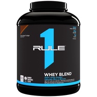 Rule 1 R1 Whey Blend, Chocolate Fudge - 5.02 lbs Powder - 24g Whey Concentrates, Isolates & Hydrolys