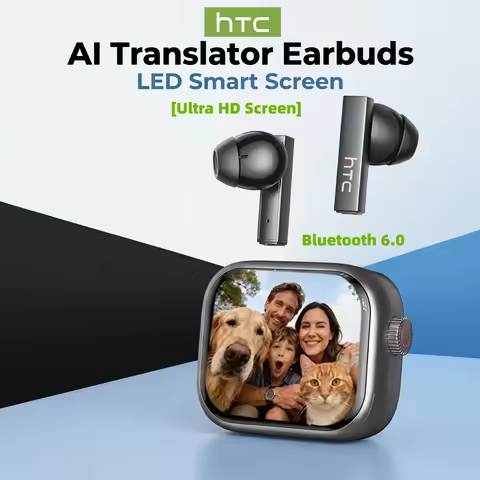 [Ultra HD Screen] LED Smart Screen HTC NE40 Earphones Bluetooth Wireless Headphones AI Translator TW