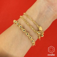 [SG] ECUBE Gold-plated Dainty Bracelet 916 gold bracelet for women gold 18k 22k