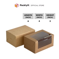 Packlyft Brown Kraft Cake Box 6"x4"x3"