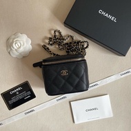 🖤 Chanel vanity case 小盒子 黑色 荔枝皮