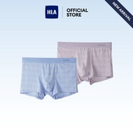 HLA (2pcs) Breathable Elastic Stretch Plaid Boxer Underwear Men  -HUKAJ5J008A08
