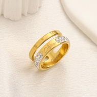 Cartierss Ring for Women Cool Simple Korean Style Letter Double cc Finger Rings Couple Versatile Cre