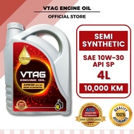 VTAG 10W30 Semi Synthetic Engine Oil 10W30 Minyak Hitam Kereta Minyak Enjin Kereta 4L Proton Perodua