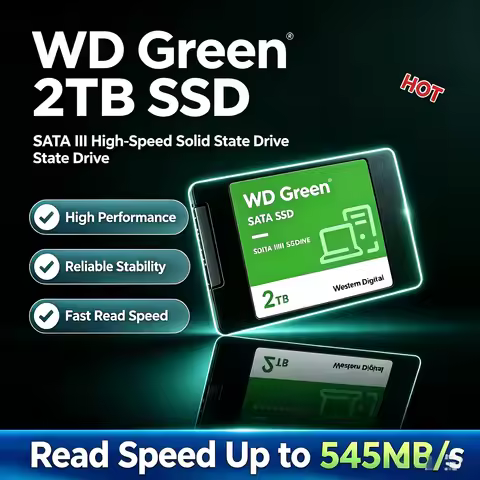 WD GREEN 2.5" SATA III SLC internal Solid State Disk 1TB 2TB Read Speed 545MB Hard Drive for Laptop 
