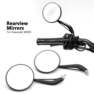 Motorcycle Accessories Blue/Clear lenses Back View Mirror Round Shape Rearview Side Mirrors For Kawa