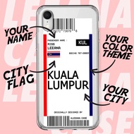 READY STOCK CUSTOM BOARDING PASS SERIES CASE WITH FREE CUSTOMIZATION FOR ALL PHONE MODEL