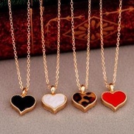 Gossip Girl Lady Style Four-Leaf Clover Love Heart Necklace Clavicle Chain Necklace