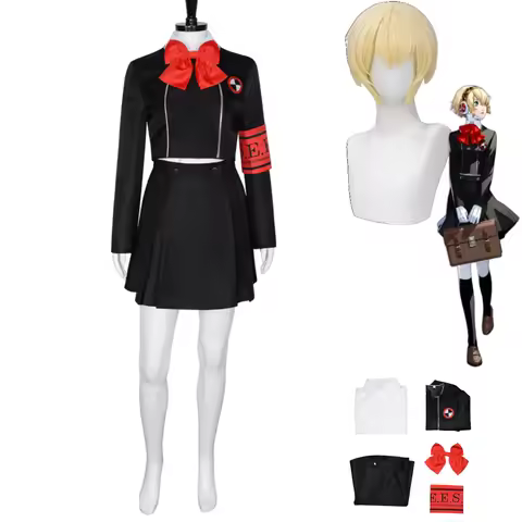 Anime Game Persona3 Aegis Aigis Cosplay Costume P3 Episode Aegis Wig Black School Uniforms Skirt Wom