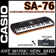 Casio SA76 Portable Mini Keyboard with Adaptor and Bag - Orange ( SA-76 / SA 76 )