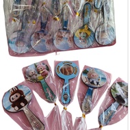 (100 pcs) BEAUTIFUL PUMPKIN HANDLE MIRROR SOUVENIR Makeup Mirror Cermin Makeup Cermin Kecil Cermin M