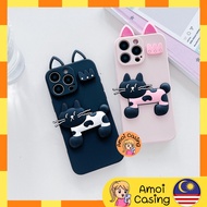 Vivo Y21T Y22s Y27 Y27s Y33s Y33T Y35 Y36 Y78 Y100 T1x 3D ear black pink cat TPU case