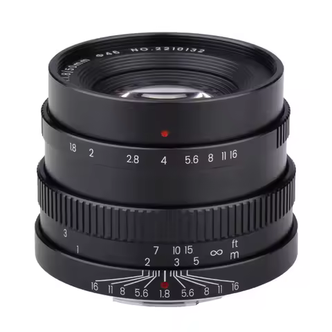 RISESPRAY 50mm F1.8 Large Aperture Standard Prime APS-C Portrait Manual Focus Lens for CanonEOSM Nik