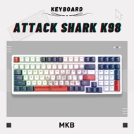 [READY STOCK] Attack Shark K98 96% Full Build Keyboard Kit Wired Connection Hot-Swappable Lightsync 
