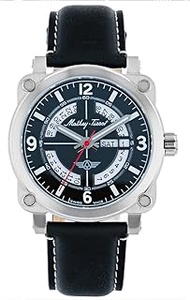 Men's Pilot MTWG6001101 Swiss Quartz Watch, BLACK, 22MM, Mathey Tissot Pilot Collection Three Hand Date Watch