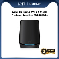 NETGEAR Orbi Tri-Band WiFi 6 Mesh Add-on Satellite (RBS860B)
