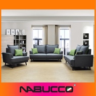 Nabucco S063 Double Use Back Cushion Sofa [Water Resistance Fabric/Casa Leather][Delivery in West Malaysia] Free Pillow