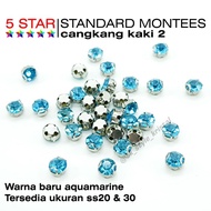 5 star standard montees ss16 ss20 ss30 ss38 kaki 2 - warna 2 - gros - aquamarine ss16