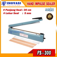 MESIN Hand Impulse Sealer FS-300 Plastic Adhesive Press Machine 5mm Wide