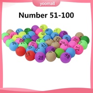 {yoomall} 50Pcs Number 1-200 Assorted Color Lucky Dip Gaming Lottery Ping Pong Balls