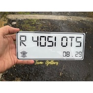 Digital font variation number plate