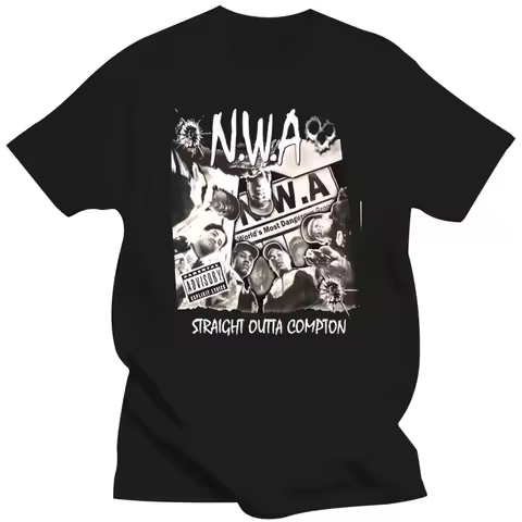 N W A Men'S T Shirt Hip Hop Rap Nwa Dr Dre Eazy E Dj Yella Mc Ren Black Cotton Tee T Shirts
