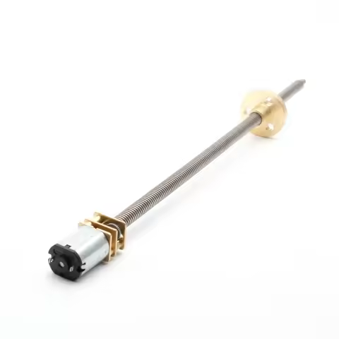 N20 Quality Guide dc gear Motor 3V6V12V Stainless steel Fast thread Flange Shaft T5 DIY Lift platfor