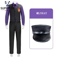 Purple Guy William Afton Cosplay Costume Set for Halloween Party