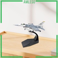 [Amleso] 1/100 F16C Airplane Model with Display Base Ornament Stimulated Fighter Model