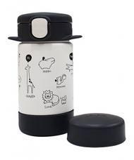 Richell 俏皮黑隨身型兩用不鏽鋼保溫杯_160ml