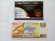Uang Kuno 20 Dollar SGD Singapore Seri Burung