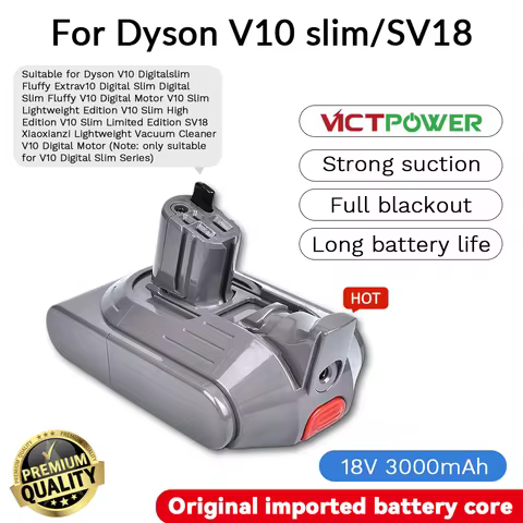 18V 4000mAh 3000mAh For Dyson V10 Digital Slim Fluffy Extra SV18 Rechargeable Li-ion Battery Pack Va