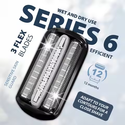 64B Replacent Head Fit For Braun Series 6 Electric Shaver 6072CC，6075CC，6090CC，7020S，7025S，7027CS，70