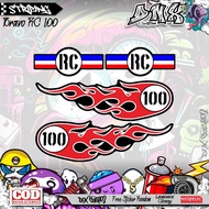 STRIPING STIKER SUZUKI BRAVO RC 100 BENDERA NEGARA KD11