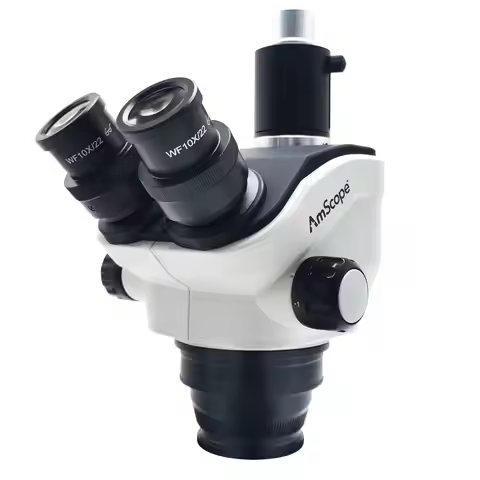 Vanguard Project—AmScope 7X-50X Simul-Focal Trinocular Continuous Zoom Stereo Microscope Head--Ship 