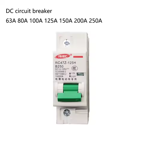 1P 80A 100A 125A 150A 200A 250A current DC circuit breaker 12V 24V 48V solar cells RV yacht lifepo4 