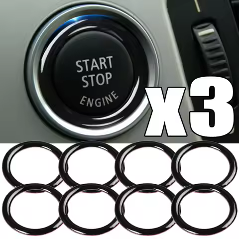 Ignition Key Circle Sticker 1/3pcs Trim Decal Car Engine One Start Stop Push Button for BMW 3 Series