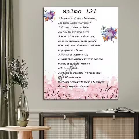 Inspirational Quote Poster Print Spanish Bible Verse Poster Christian Scripture Wall Art Canvas Pain