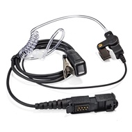 HYS Surveillance Headset with Low-Profile Transparent Clear Acoustic Coil Tube, Clear Transmission E