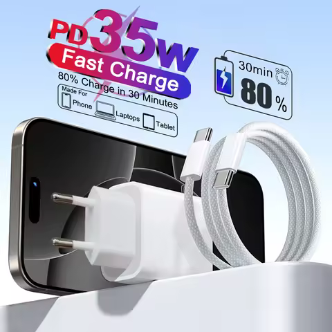 For Apple Original PD 35W Charger Type C Super Fast Charging Adapter For iPhone 15 11 12 13 14 16 Pr