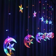 Dual & 8 Mode Moon Star Fairy LED Light Raya Lampu Hiasan New Year Plug USB & Battery LED Lights