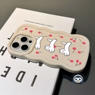 Cute Cat Cherry 3D Wave Matte Phone Case For itel Vision 3 2 2S 1 Plus S25 Ultra S23 S18 S17 P38 P37