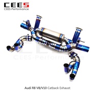CEES Catback Exhaust for AUDI R8 V8/V10 2010-2015 Racing Performance Exhaust Pipe Titanium Alloy Exh