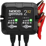 NOCO GENIUS2X2, 2-Bank, 4A (2A/Bank) Car Battery Charger, 6V and 12V Smart Charger, Battery Maintain