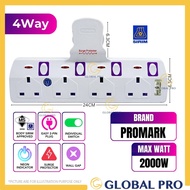 (SIRIM) PROMARK T-ADAPORT Heavy duty extension plug Soket plug with Extension plug sirim Socket plug