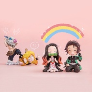 Kamado Tanjirou Nezuko 9CM PVC Anime Figure Cute Inosuke Kimetsu No Yaiba Figurine Manga Demon Slayer Collection Kawaii Toys