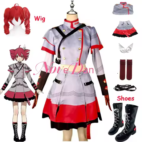Kasane Teto Cosplay Outfit Wig Anime UTAU Synthesizer V Virtual Singer Miku Cosplay Costume Shoes Lo