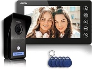 Eura VDP-76A3 Video Door Phone 4-Wire Intercom, 7" Color Monitor, RFID, Image Storage, 2 Inputs, Bla